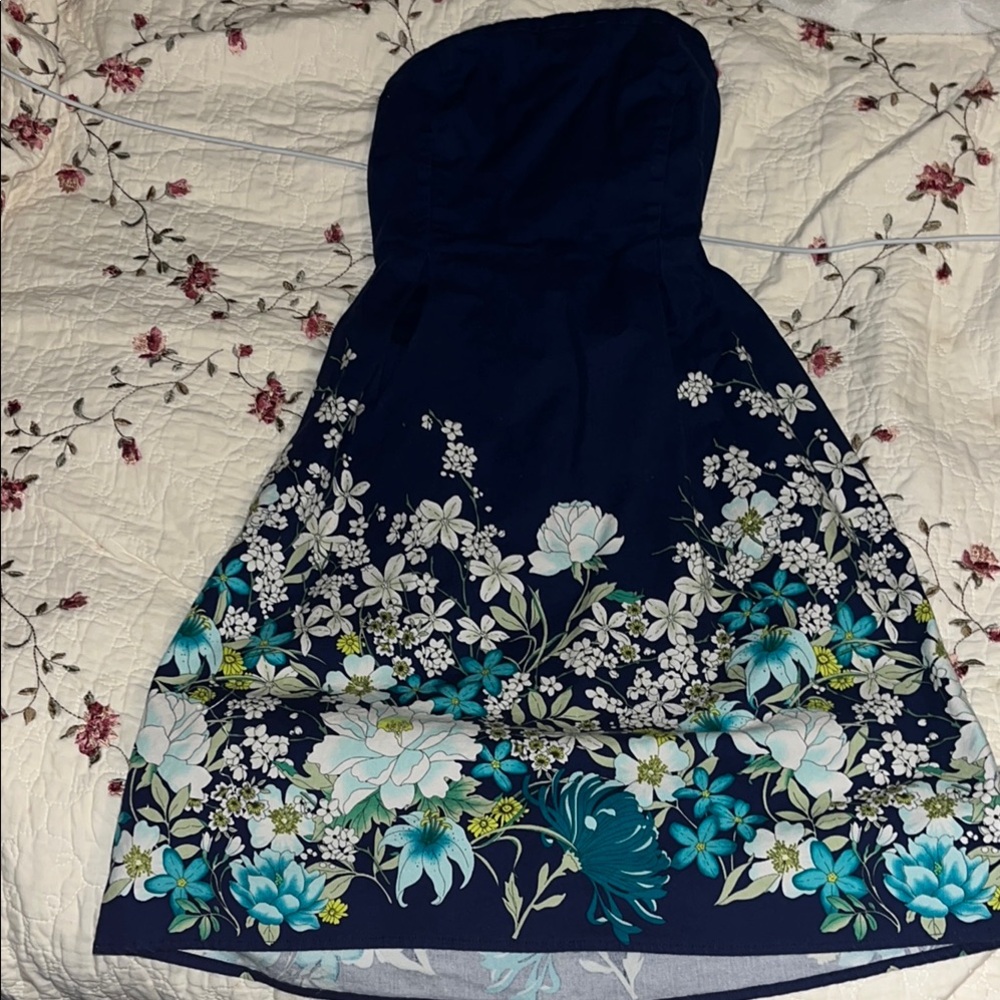 Floral Strapless Dress